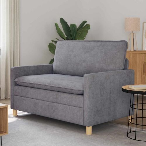 Sofa Svjetlosiva 126 x 81 x 87,5 cm Poliester - Svjetlosiva 110 cm Cijena