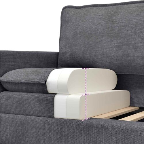 Sofa Tamnosiva 126 x 81 x 87,5 cm Poliester - Tamnosiva 110 cm Cijena