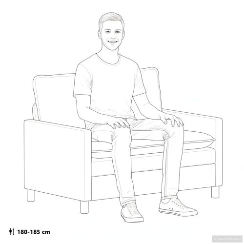 Sofa Crna 126 x 81 x 87,5 cm Poliester - Crna 110 cm Cijena