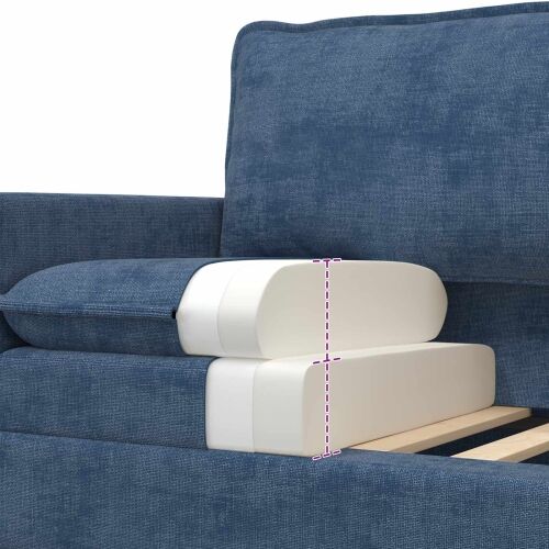 Sofa Plava 126 x 81 x 87,5 cm Poliester - Plava 110 cm Cijena