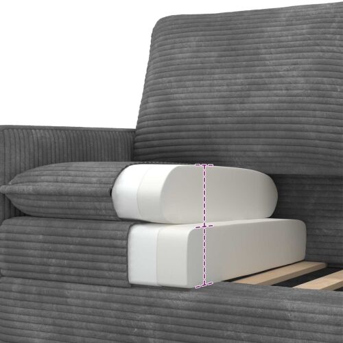Sofa Svjetlosiva 126 x 81 x 87,5 cm Poliester - Svjetlosiva 110 cm Cijena