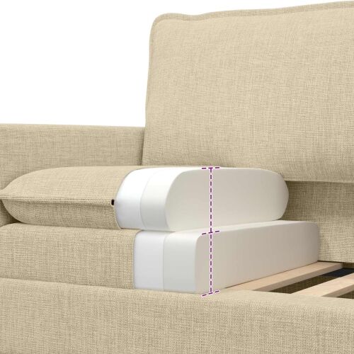 Sofa Krem 156 x 81 x 87,5 cm Tkanina - Krem 140 cm Cijena