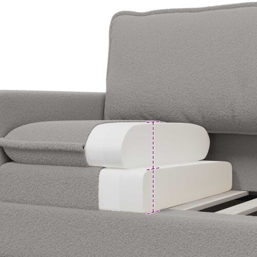 Sofa Svjetlosiva 156 x 81 x 87,5 cm Tkanina - Svjetlosiva 140 cm Cijena