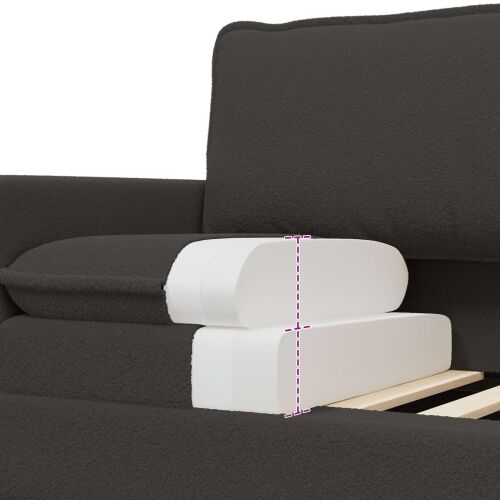 Sofa Tamnosiva 156 x 81 x 87,5 cm Tkanina - Tamnosiva 140 cm Cijena