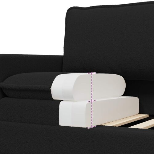 Sofa Crna 156 x 81 x 87,5 cm Tkanina - Crna 140 cm Cijena