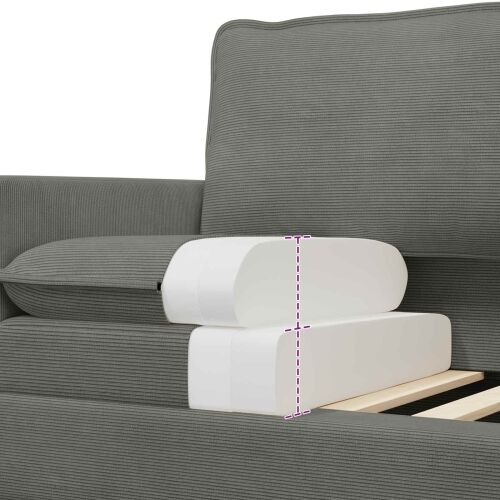 Sofa Svjetlosiva 156 x 81 x 87,5 cm Tkanina - Svjetlosiva 140 cm Cijena