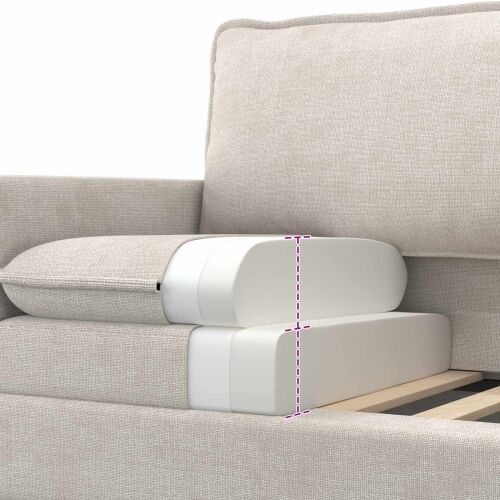 Sofa Krem 156 x 81 x 87,5 cm Poliester - Krem 140 cm Cijena