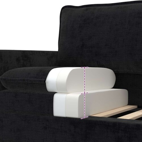 Sofa Crna 156 x 81 x 87,5 cm Poliester - Crna 140 cm Cijena