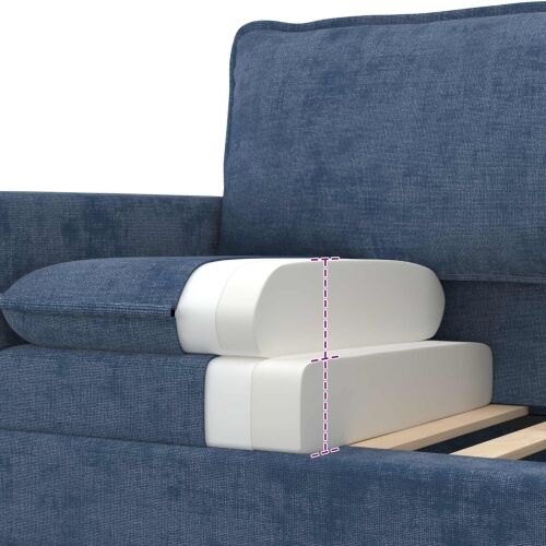 Sofa Plava 156 x 81 x 87,5 cm Poliester - Plava 140 cm Cijena