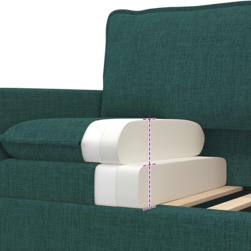 Sofa Tamnozelena 196 x 81 x 87,5 cm Tkanina - Tamnozelena 180 cm Cijena