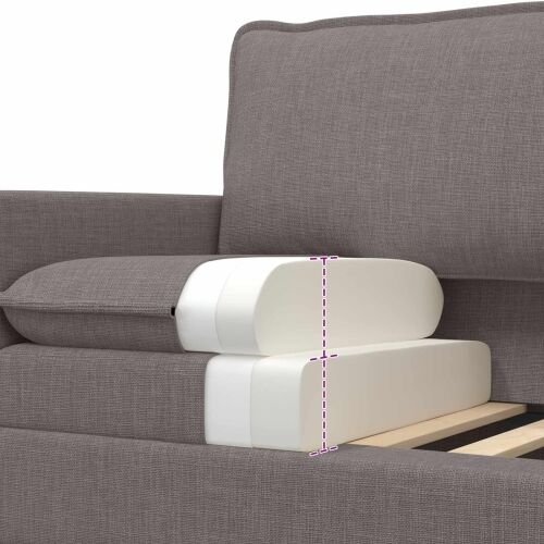 Sofa Sivosmeđa 196 x 81 x 87,5 cm Tkanina - Sivosmeđa 180 cm Cijena