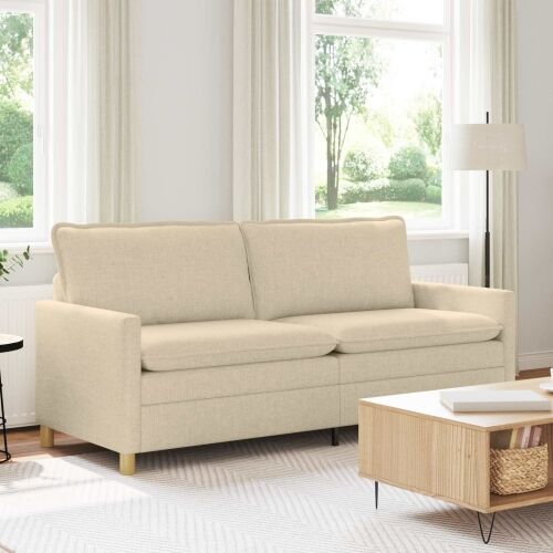 Sofa Krem 196 x 81 x 87,5 cm Tkanina - Krem 180 cm Cijena