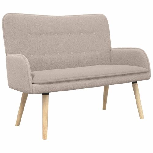Sofa za dvije osobe Svjetlosiva 115 x 61 x 87 cm Bouclé - Svjetlosiva Cijena