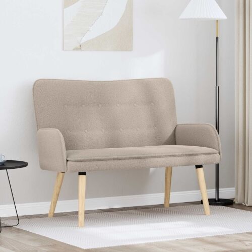 Sofa za dvije osobe Svjetlosiva 115 x 61 x 87 cm Bouclé - Svjetlosiva Cijena