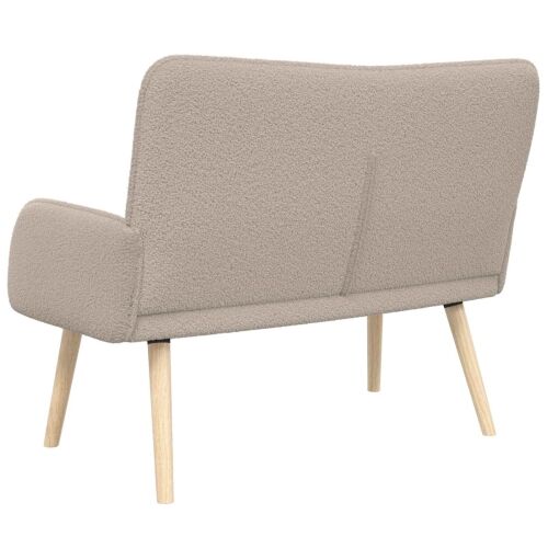 Sofa za dvije osobe Svjetlosiva 115 x 61 x 87 cm Bouclé - Svjetlosiva Cijena