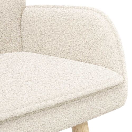 Sofa za dvije osobe Krem 115 x 61 x 87 cm Bouclé - Krem Cijena