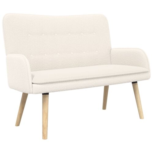 Sofa za dvije osobe Krem 115 x 61 x 87 cm Bouclé - Krem Cijena