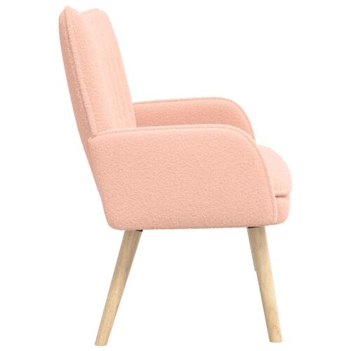 Sofa za dvije osobe Ružičasta 115 x 61 x 87 cm Bouclé - Ružičasta Cijena