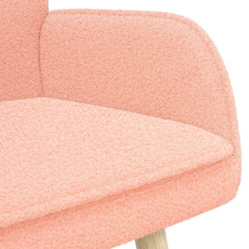 Sofa za dvije osobe Ružičasta 115 x 61 x 87 cm Bouclé - Ružičasta Cijena