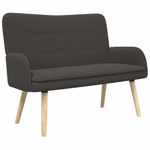 Sofa za dvije osobe Tamnosiva 115 x 61 x 87 cm Bouclé - Tamnosiva Cijena