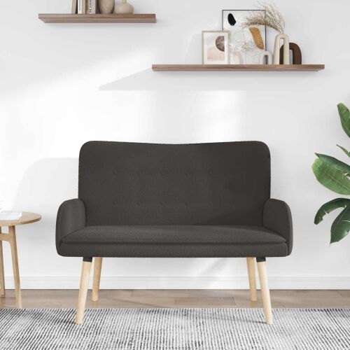 Sofa za dvije osobe Tamnosiva 115 x 61 x 87 cm Bouclé - Tamnosiva Cijena