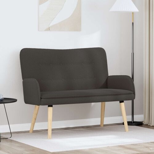 Sofa za dvije osobe Tamnosiva 115 x 61 x 87 cm Bouclé - Tamnosiva Cijena