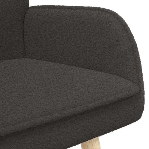 Sofa za dvije osobe Tamnosiva 115 x 61 x 87 cm Bouclé - Tamnosiva Cijena
