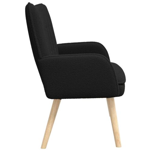 Sofa za dvije osobe Crna 115 x 61 x 87 cm Bouclé - Crna Cijena