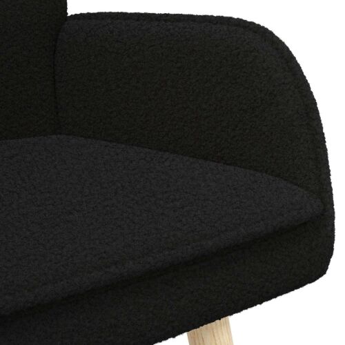 Sofa za dvije osobe Crna 115 x 61 x 87 cm Bouclé - Crna Cijena
