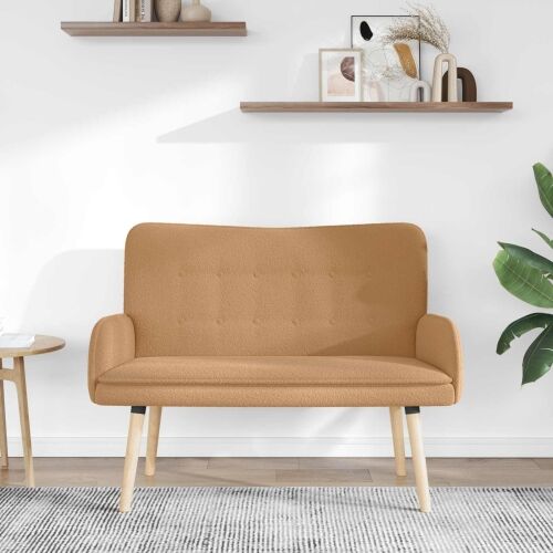 Sofa za dvije osobe Bež 115 x 61 x 87 cm Bouclé - Bež Cijena