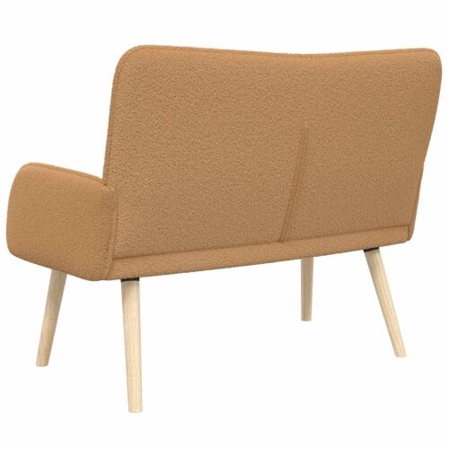 Sofa za dvije osobe Bež 115 x 61 x 87 cm Bouclé - Bež Cijena