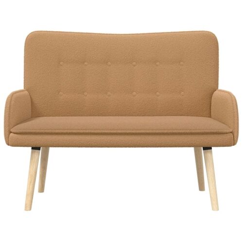 Sofa za dvije osobe Bež 115 x 61 x 87 cm Bouclé - Bež Cijena