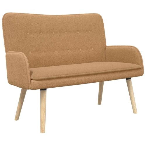 Sofa za dvije osobe Bež 115 x 61 x 87 cm Bouclé - Bež Cijena