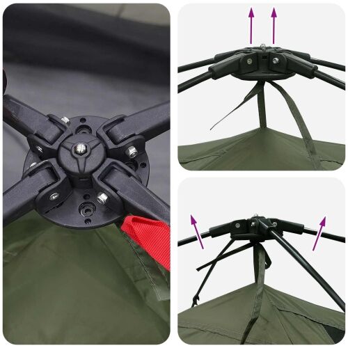 Instant šator s krovom Maslinastozelena 305 x 215 x 140 cm - Maslinastozelena Cijena