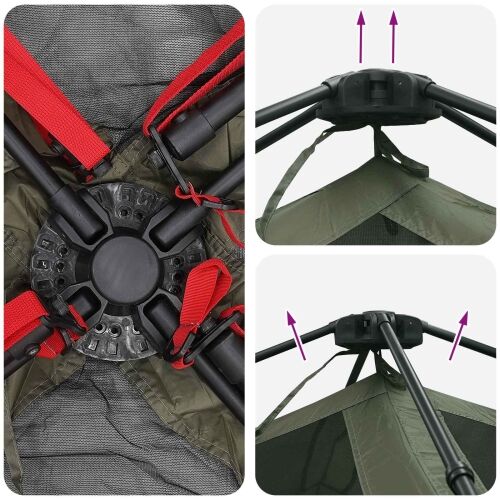 Instant šator s krovom Maslinastozelena 305 x 275 x 190 cm - Maslinastozelena Cijena