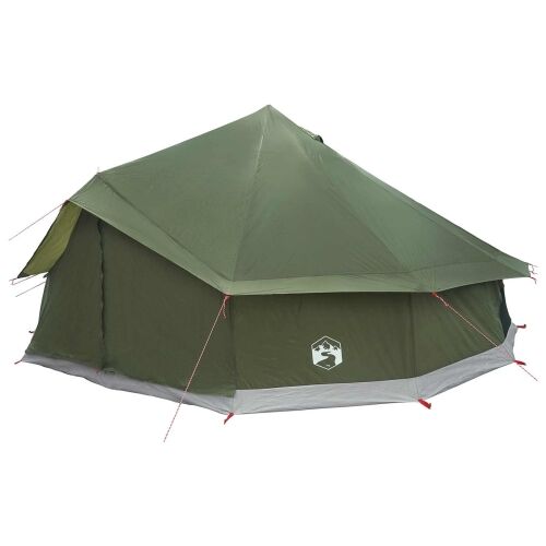Tipi šator 12-osobni Maslinastozelena Poliester i čelik - Vojska zelena 12-osobni Cijena