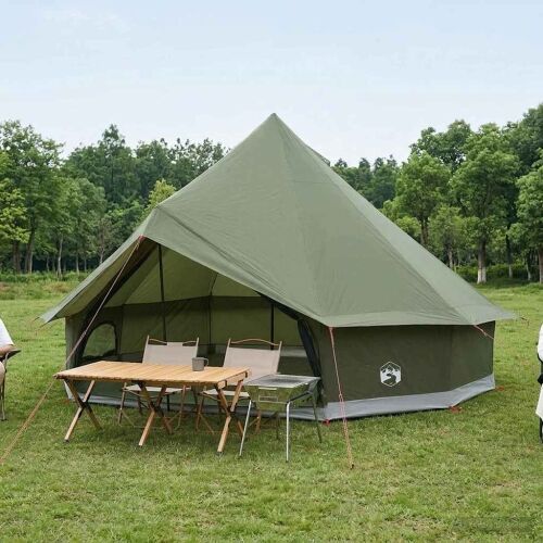 Tipi šator 10-osobni Maslinastozelena Poliester i čelik - Vojska zelena 10 osoba Cijena