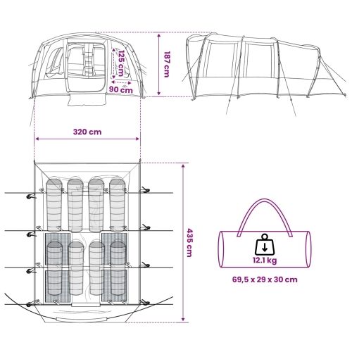 Tunelski šator 427 x 315 x 178 cm Maslinastozelena - Maslinastozelena Cijena