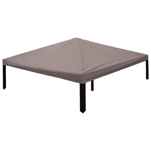 Gazebo Pokrivač 300 x 300 cm Sivosmeđa Poliester i čelik - Sivosmeđa Cijena