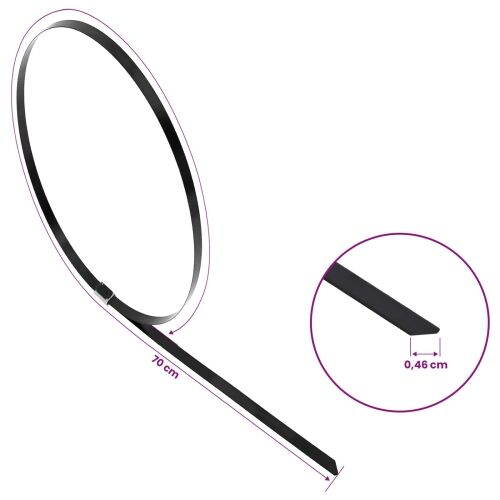 Veza za kabel 250 kom. 4,6 x 700 mm Crna - Crna 4,6 x 700 mm 250 Cijena