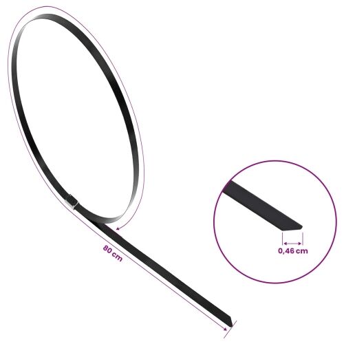 Veza za kabel 50 kom. 4,6 x 800 mm Crna - Crna 4,6 x 800 mm 50 Cijena