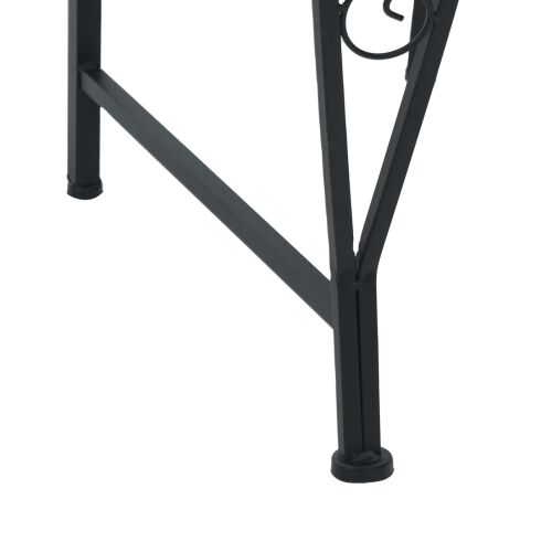Klupa pod drvetom 4-Broj sjedala 160 x 80 x 89 cm Čelik Crna - polukružni Crna naslon s dizajnom scrolla Cijena