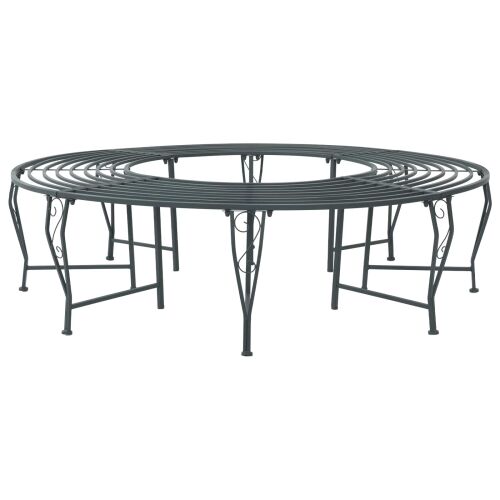 Klupa pod drvetom 8-Broj sjedala Ø 160 x 44 cm Čelik - Okruglo Srebrno siva bez naslona za leđa Cijena