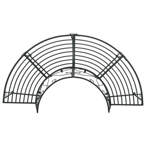 Klupa pod drvetom 4-Broj sjedala 160 x 80 x 89 cm Čelik Crna - polukružni Crna naslon s cvjetnim dizajnom Cijena