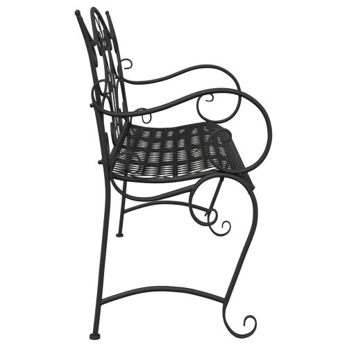 Vrtna klupa 2-Broj sjedala 114 x 56,5 x 90 cm Čelik Crna - Crna 114 x 56,5 x 90 cm Cijena