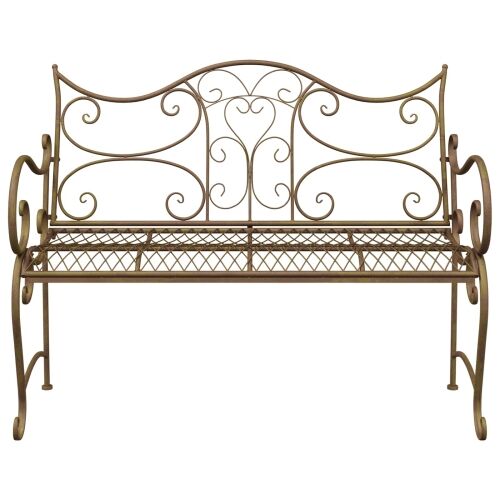 Vrtna klupa 2-Broj sjedala 114 x 56,5 x 90 cm Čelik - antička smeđa 114 x 56,5 x 90 cm Cijena