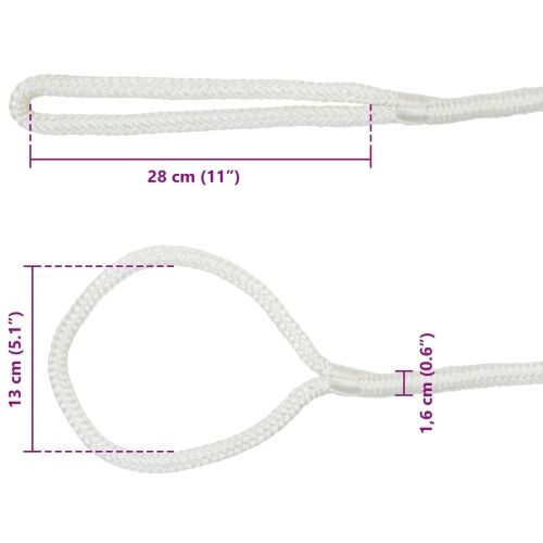 Konopac za čamce 16 mm 9 m Bijela Poliester - Bijela 16 mm 9 m Cijena