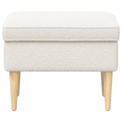 Stolica za noge Krem 55 x 35 x 41 cm Bouclé - Krem Cijena