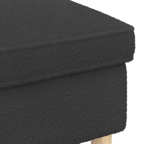 Stolica za noge Tamnosiva 55 x 35 x 41 cm Bouclé - Tamnosiva Cijena