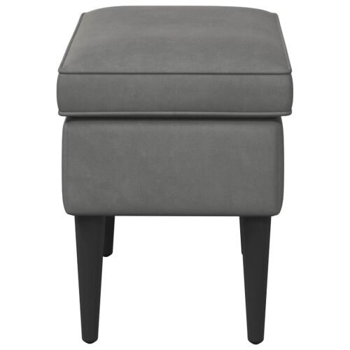Stolica za noge Tamnosiva 55 x 35 x 41 cm Baršun - Tamnosiva Cijena